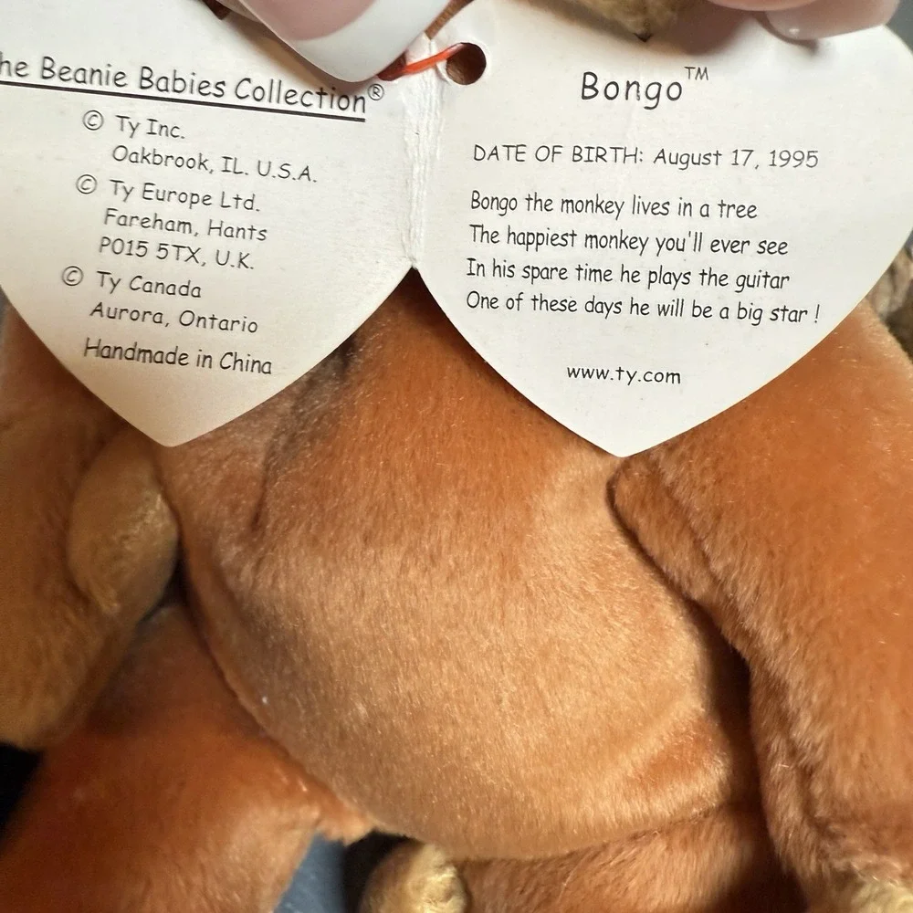 TY Original Beanie Babies Lot Of 5 Spike 94 Bongo 95 Stretch 97‎ Mel 96 Punch 96